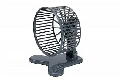 Homepet игрушка колесо для грызунов пластиковое с подставкой серое