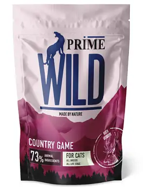 Prime Wild Grain Free Country Game сухой корм для котят и кошек с уткой и олениной